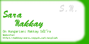 sara makkay business card